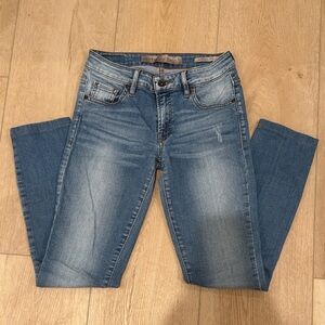 90s Style Guess Low Rise Skinny Blue Denim Jeans Size 26